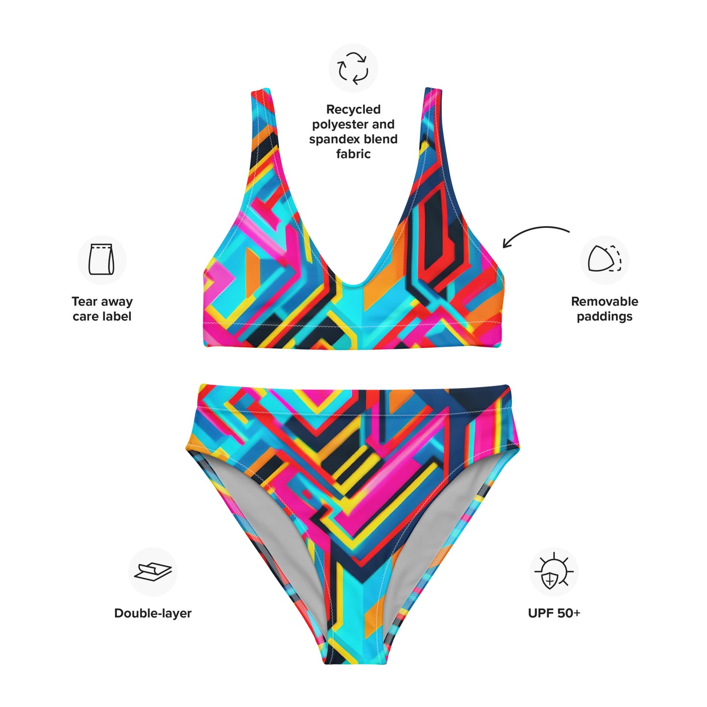 Eco-friendly High-waisted Bikini