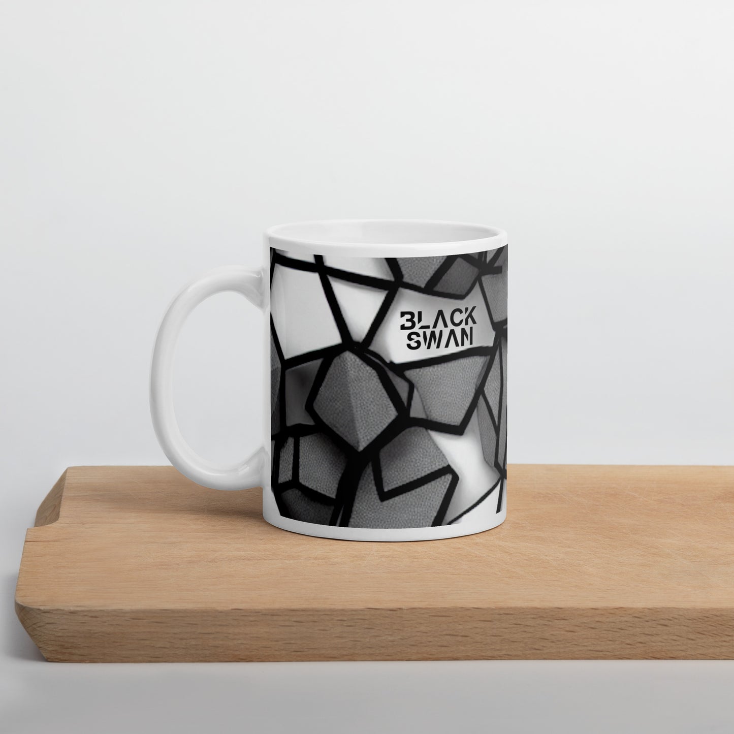White glossy mug