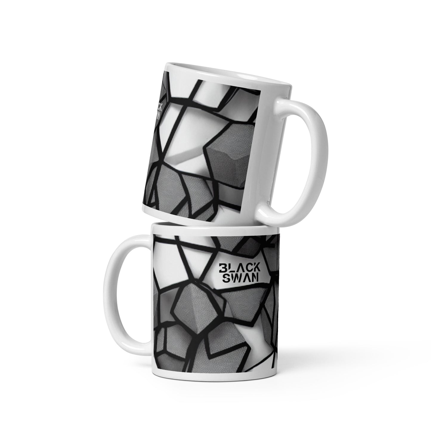 White glossy mug