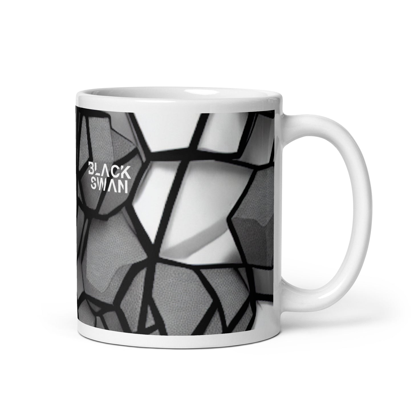White glossy mug