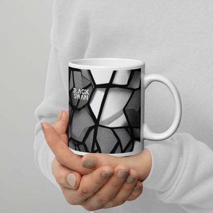 White glossy mug