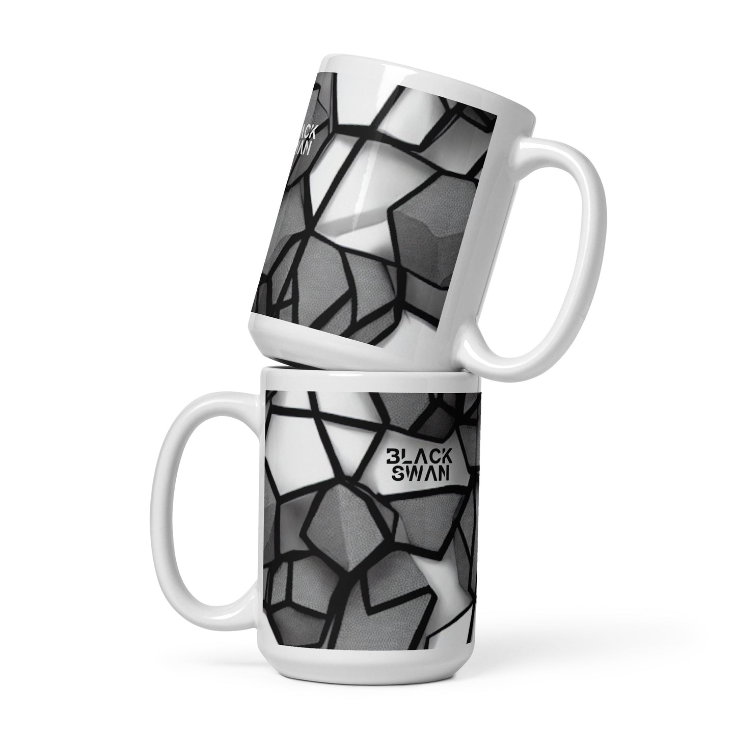 White glossy mug