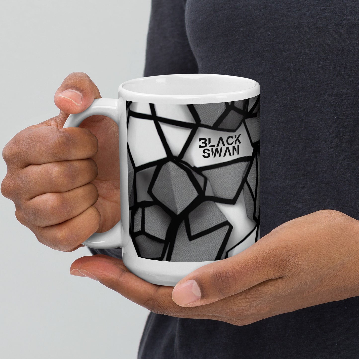 White glossy mug