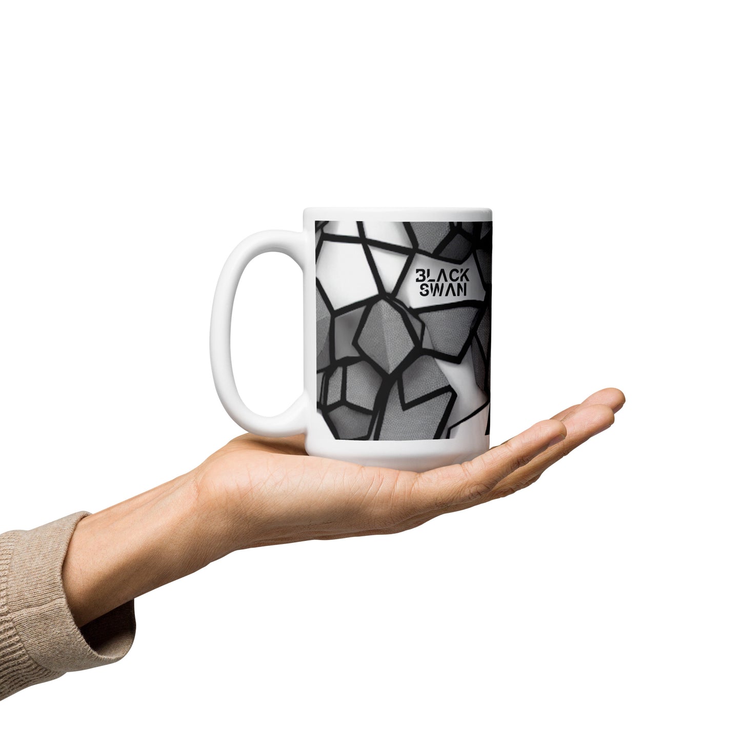White glossy mug