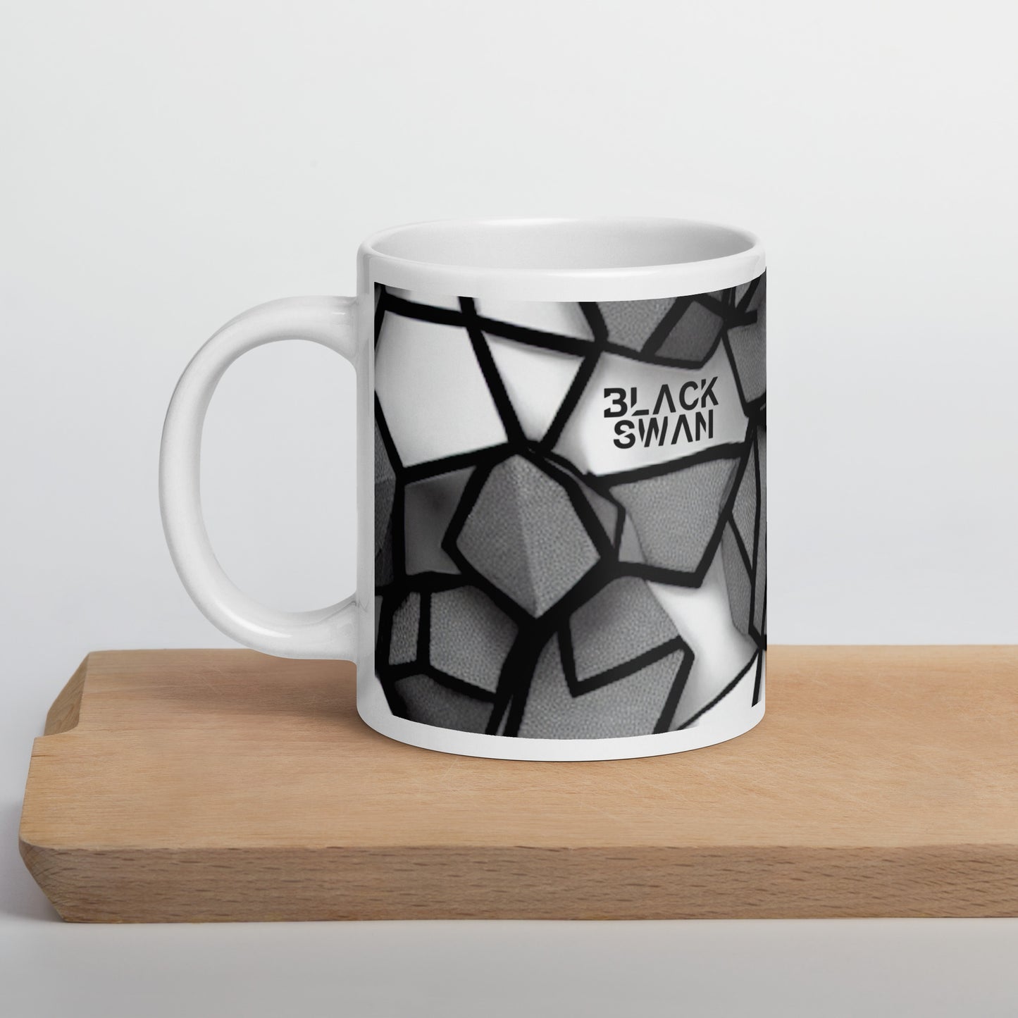 White glossy mug