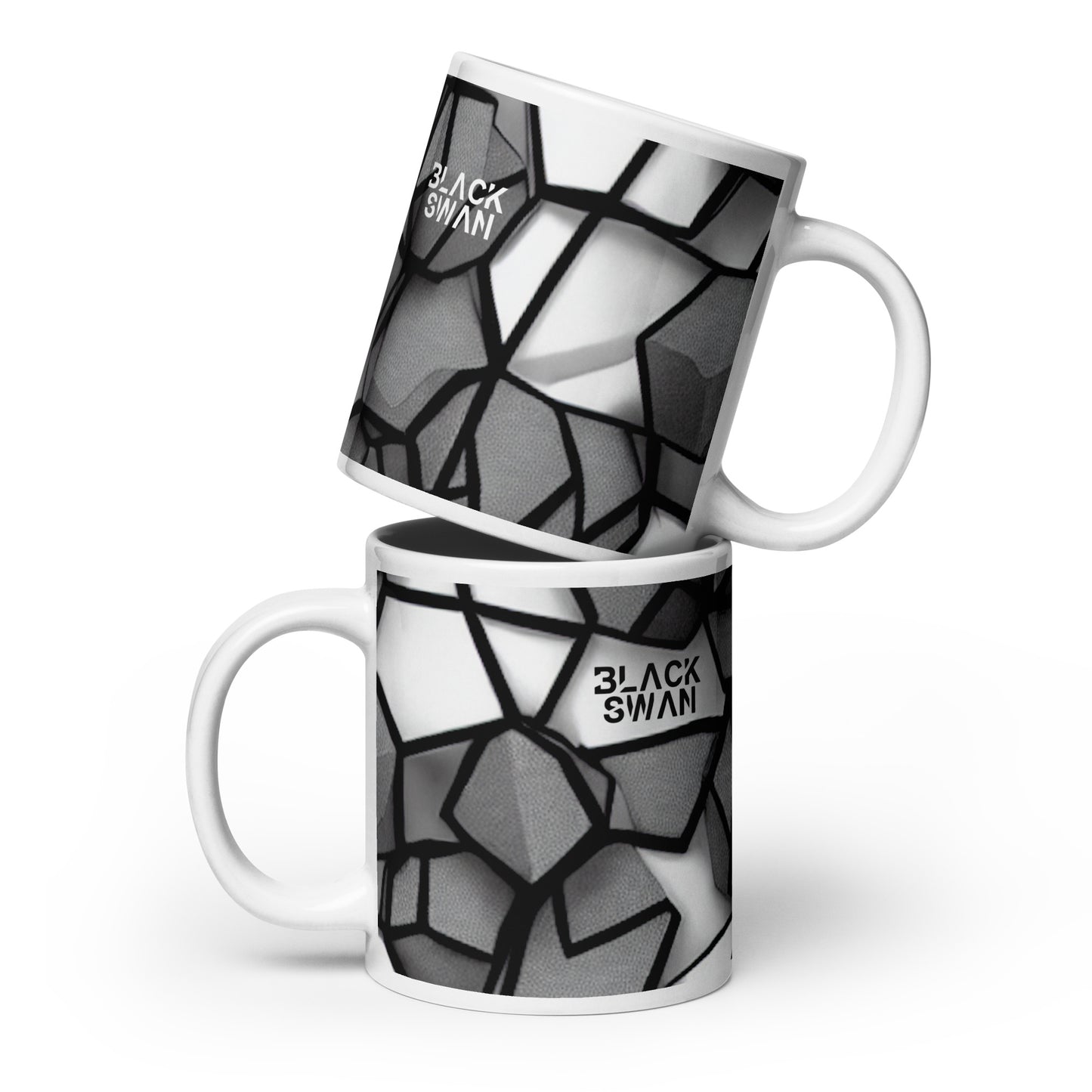 White glossy mug