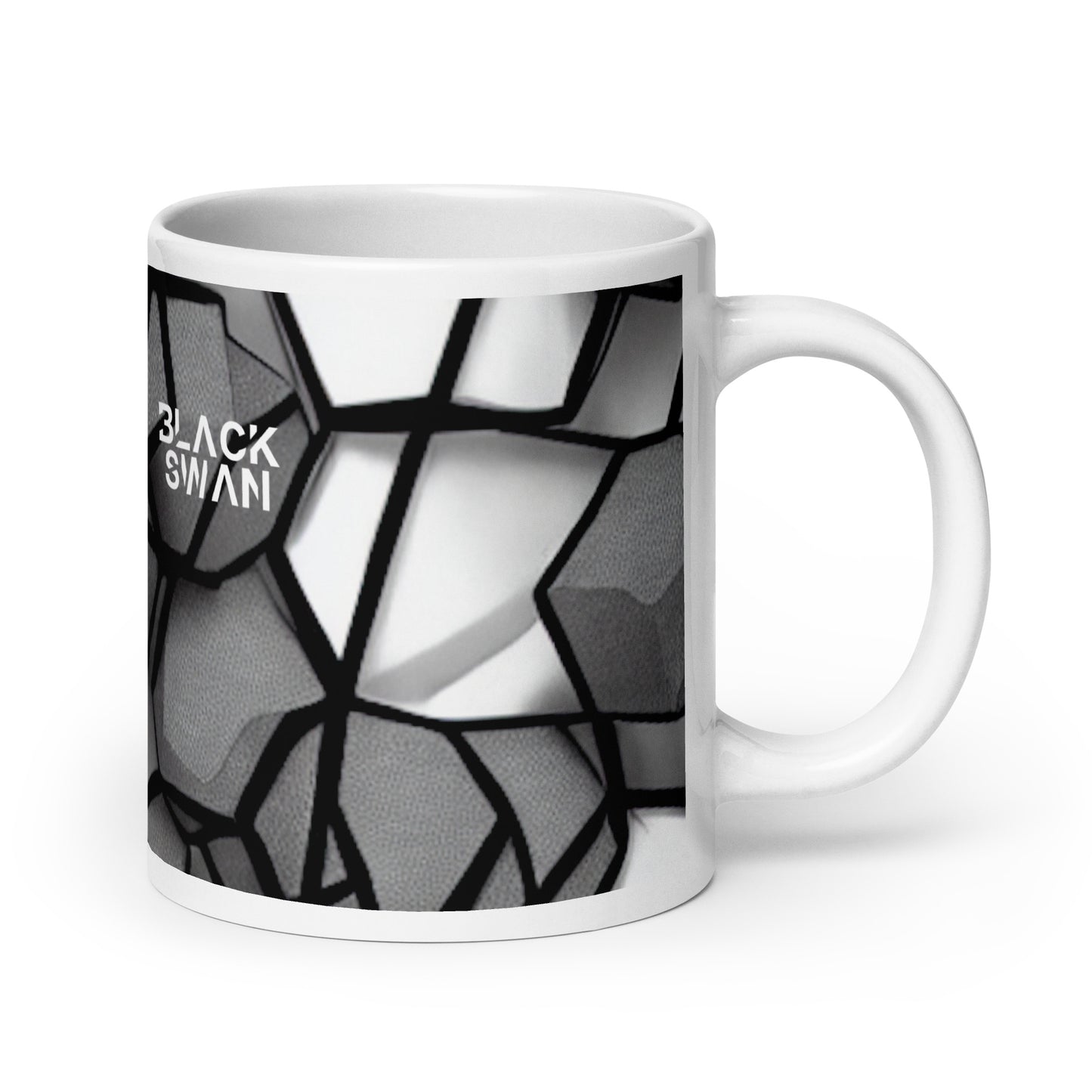 White glossy mug